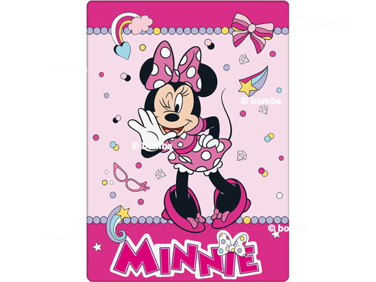 Pink Kids Blanket Minnie Mouse