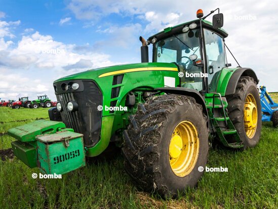 Kids Blanket Green Tractor