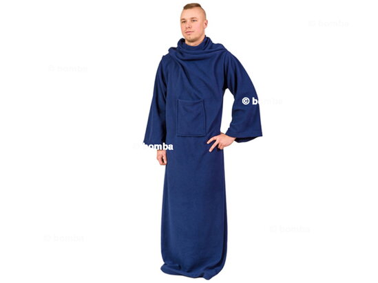 Dark Blue Blanket with Sleeves