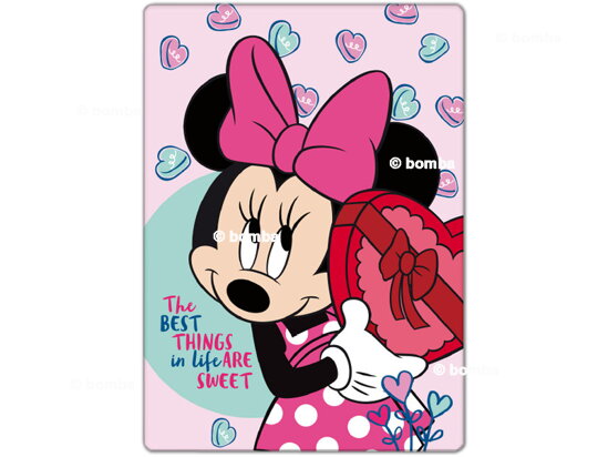 Kids Blanket Minnie Mouse Hearts