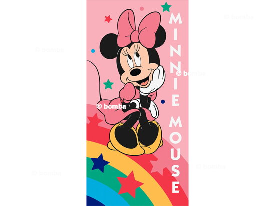 Beach Towel Minnie Mouse Rainbow Star