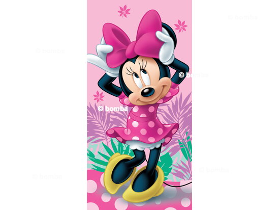 Girls Beach Towel Minnie Mouse with Bow