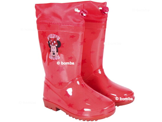 Minnie Mouse Red Kids Rubber Boots - Size 24