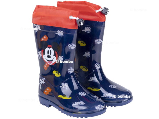 Mickey Mouse Blue Kids Rubber Boots - Size 28