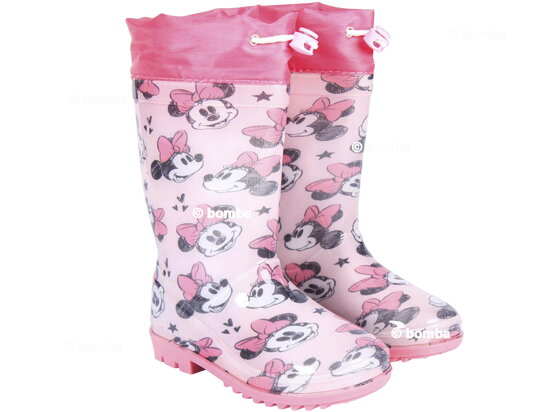 Minnie Mouse Pink Kids Rubber Boots - Size 30