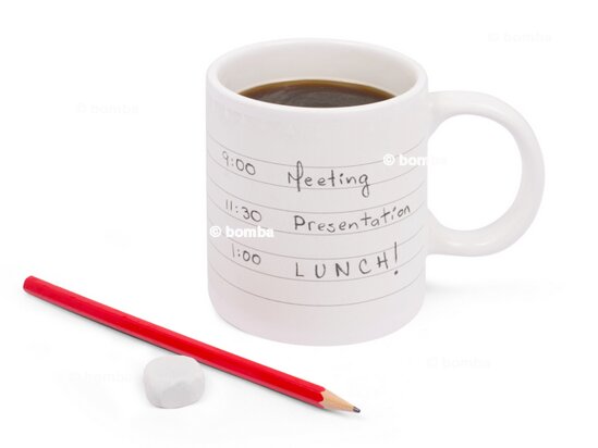 White Mug with Notepad