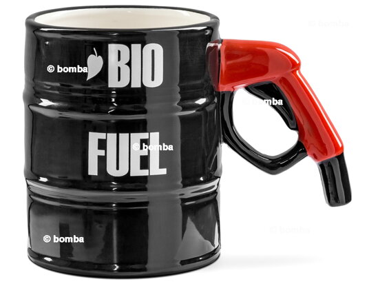 Barrel Shaped Mug with Fuel Pump Handle