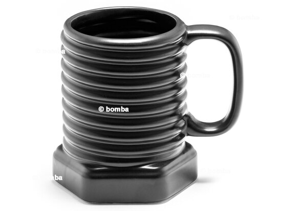 Black Screw-Shaped Mug for DIY Enthusiasts