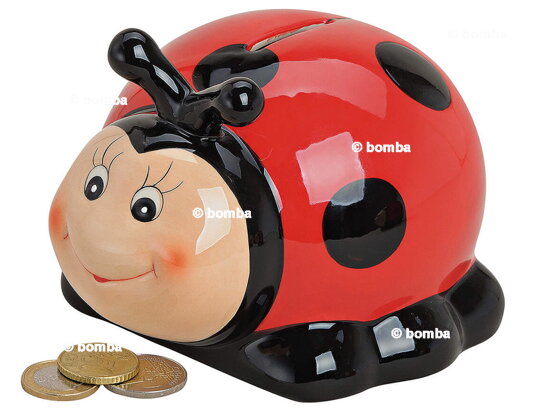 Red Ceramic Ladybird Money Box