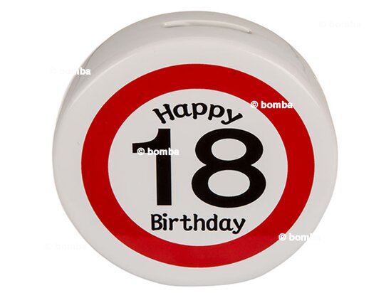 Ceramic Money Box for 18th Birthday Celebrants