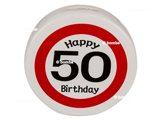 Ceramic Money Box for 50th Birthday Celebrants