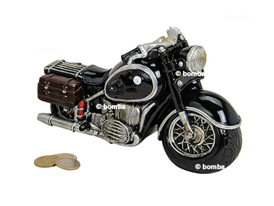 Black Motorcycle Money Box