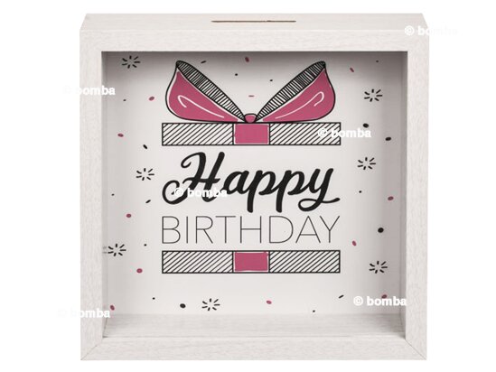 Wooden Money Box for Birthday