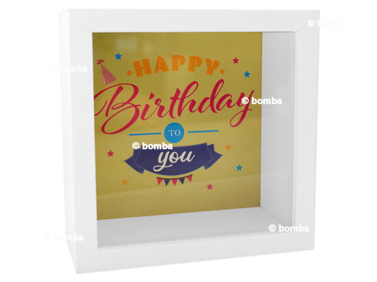 White Wooden Birthday Money Box II