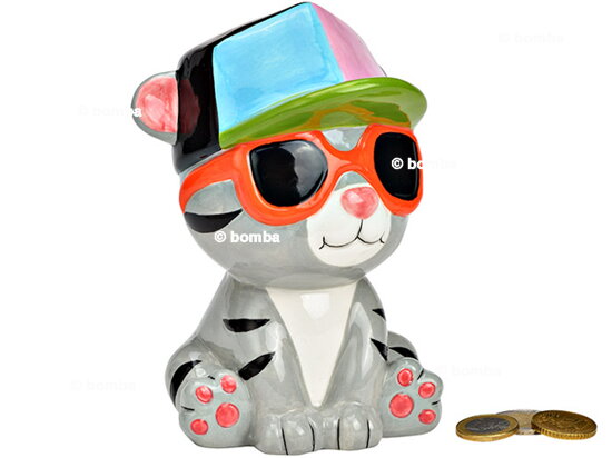 Ceramic Cat with Cap Money Box
