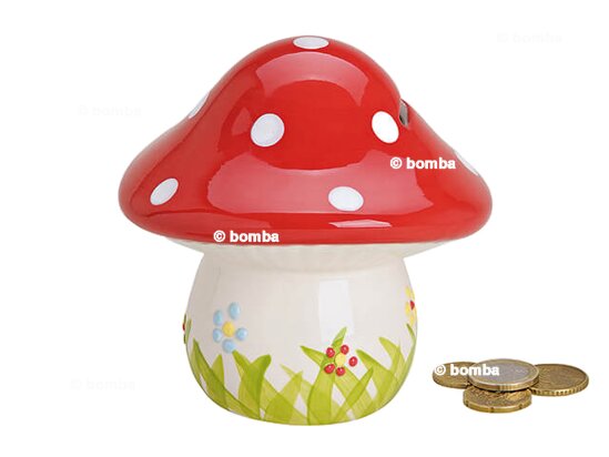 Ceramic Money Box Toadstool