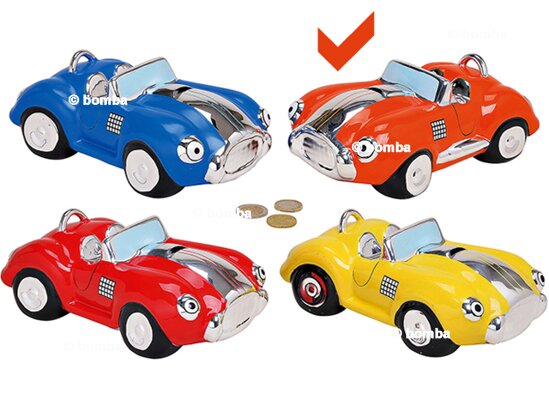 Orange Ceramic Vintage Car Lovers Money Box