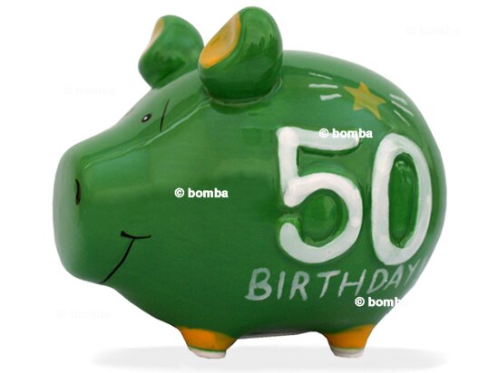 Ceramic Piggy Money Box 50 Years