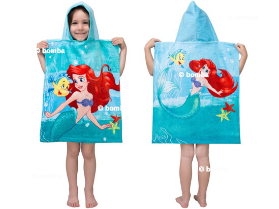 Kids Poncho Disney Princess Ariel