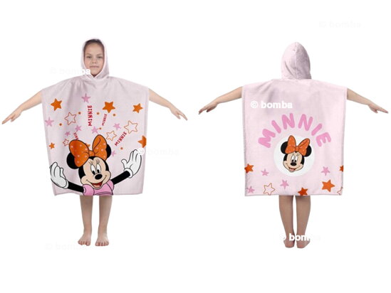 Pink Kids Poncho Minnie Mouse
