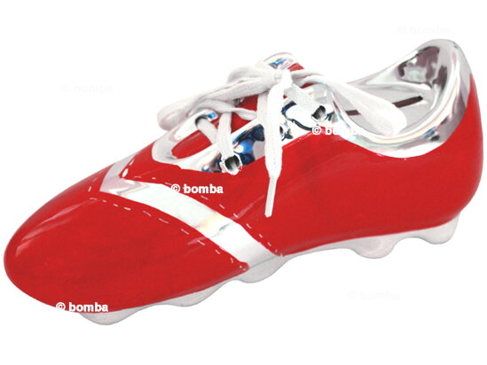 Ceramic Red Football Boot Money Box