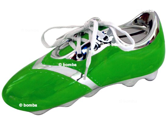 Ceramic Green Football Boot Money Box