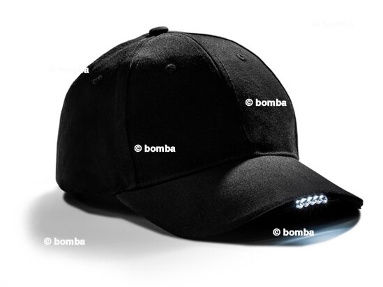 Black Baseball Cap with LED Light