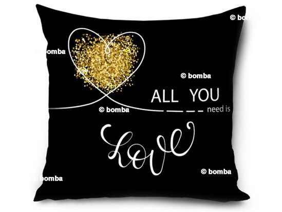 Black Romantic Pillow for Lovers