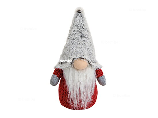 Red Christmas Gnome with a Plush Hat