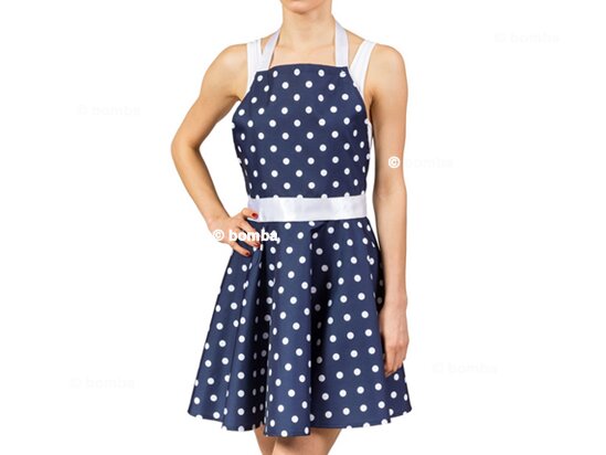 Polka Dot Kitchen Apron in the Shape of a Dress