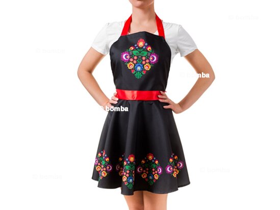 Kitchen Apron with Folk Pattern
