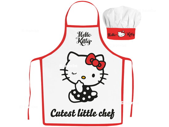 Kids Apron with Chef Hat Hello Kitty
