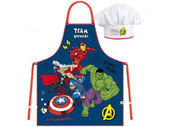 Kids Apron with Chef Hat Team Avengers