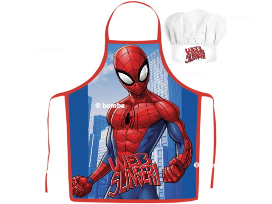 Boys Apron with Chef Hat Spiderman