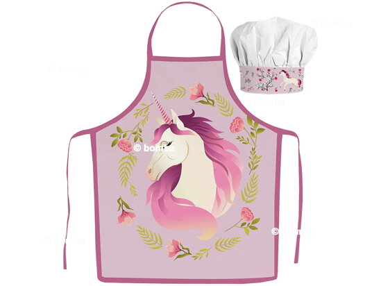 Kids Apron with Chef Hat Unicorn