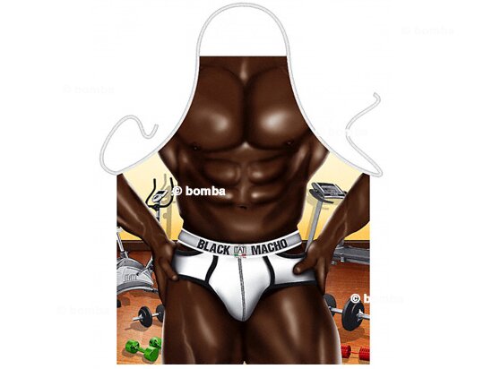 Black Muscle Man Apron