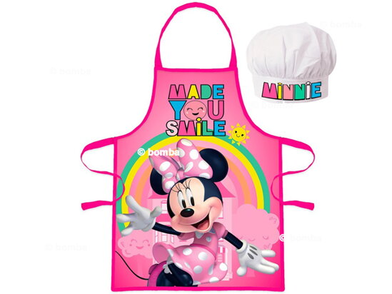 Girls’ Apron with Chef Hat Minnie with Rainbow