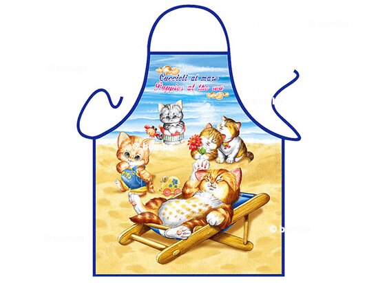 Kids Apron Kittens on the Beach