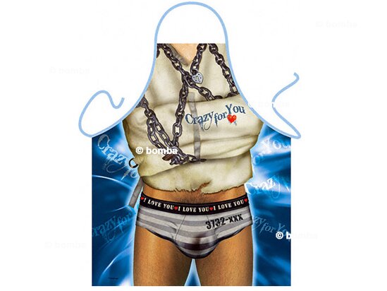 Crazy for You Apron for Men