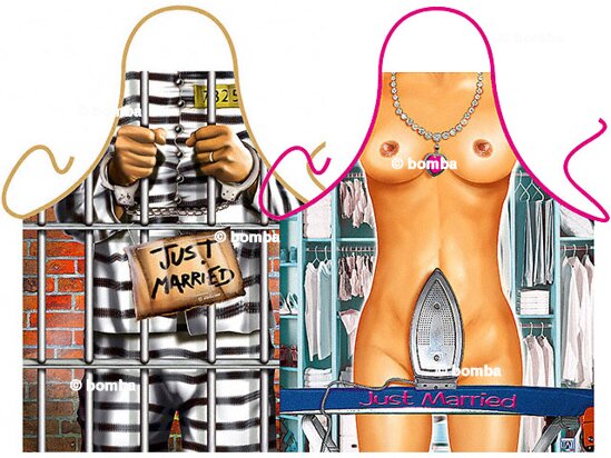 Bride and Groom Aprons