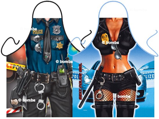 Police Officer and Female Police Officer Aprons