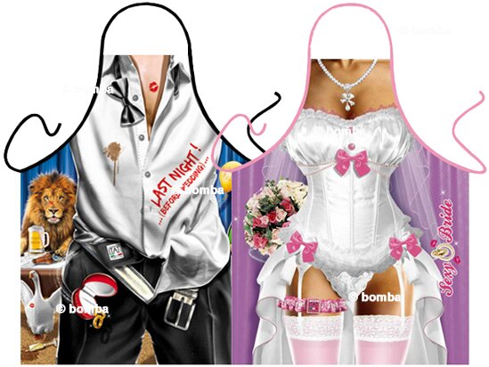 Original Wedding Aprons for Couples