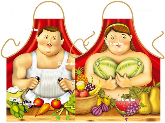 Chef Aprons in Botero Style